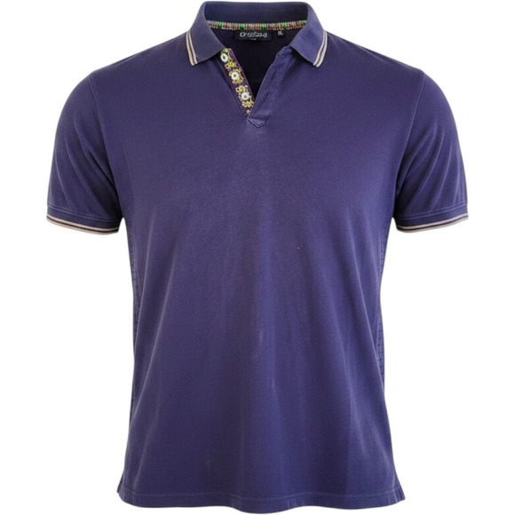 Robert Graham Other - ROBERT GRAHAM Polo Shirt Mens Large Purple Cotton Embroidered‎ Tailored Fit